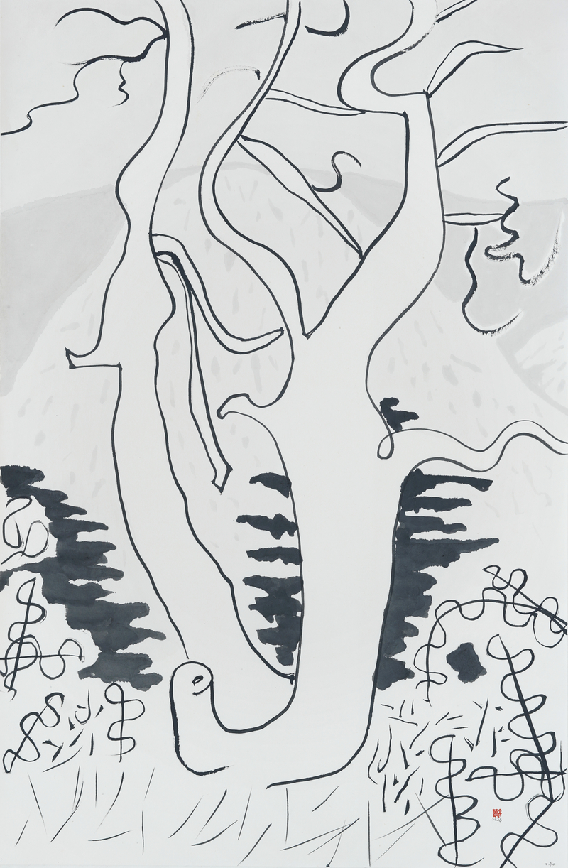 장병언, structure landscape 070, ink_on_paper, painting, 2026